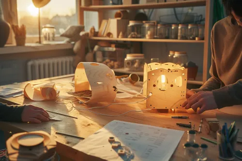 Kit lampe bois design  :  choix du matériel DIY.