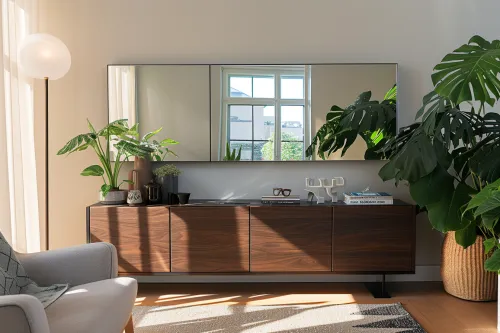 Miroirs bien placés, perspectives multipliées. Idées déco miroir.